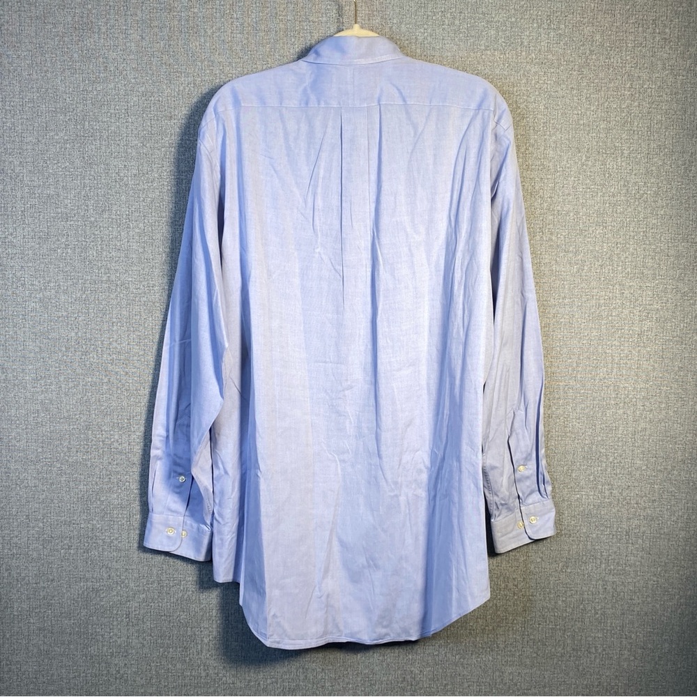 Vintage Polo Ralph Lauren Classic Fit 16 34/35 Blue Oxford Button Down Pony Logo - Picture 6 of 6